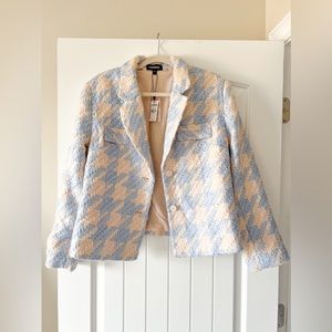Express pink and blue blazer
